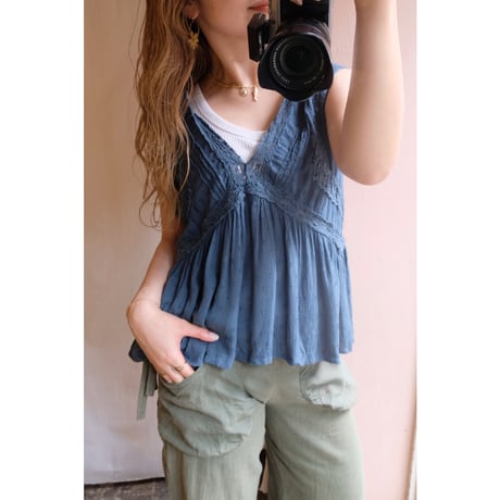 dusty blue tank top