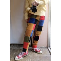 colorful patchwork pants