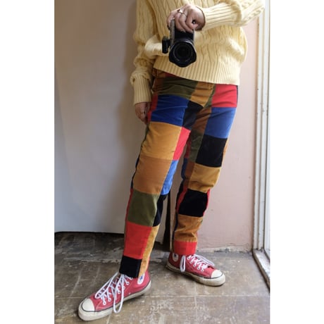colorful patchwork pants
