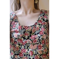 black flower one-piece