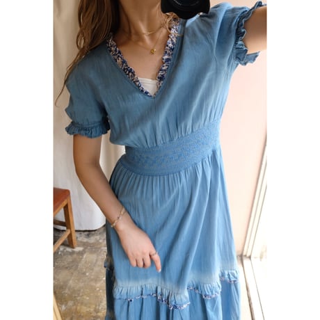 blue one-piece