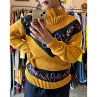 mustard flower knit