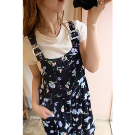 black flower overall