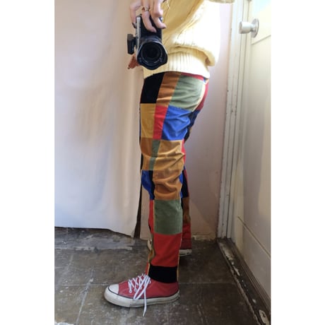 colorful patchwork pants