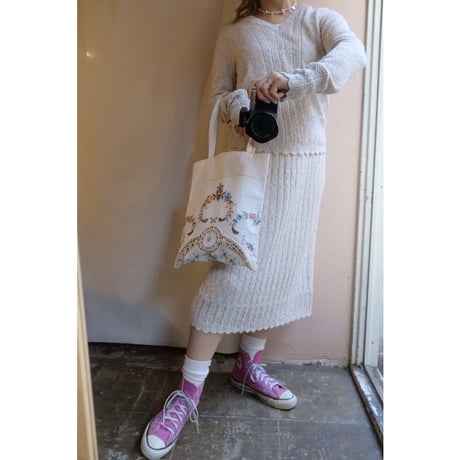 ivory knit set up