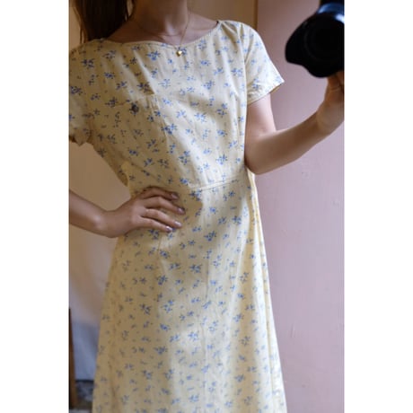 soft yellow flower one-piece