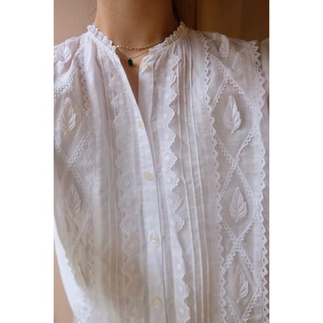 white embroidery blouse