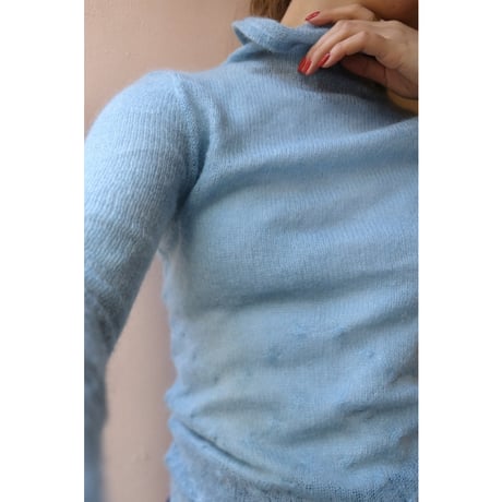 light blue knit