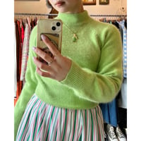 light green angora knit