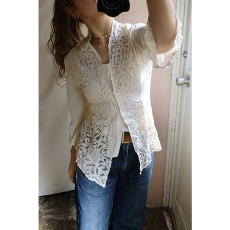 vintage white blouse