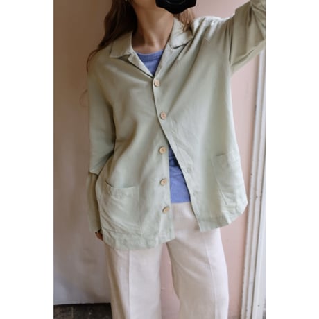 mint green jacket