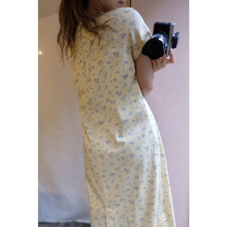 soft yellow flower one-piece