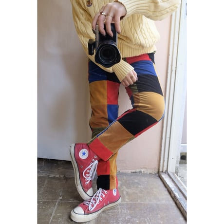 colorful patchwork pants