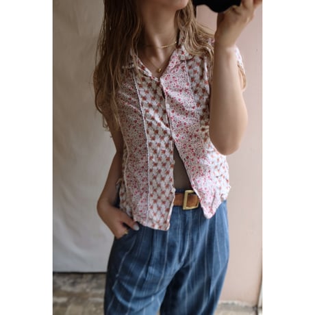 flower french sleeve blouse