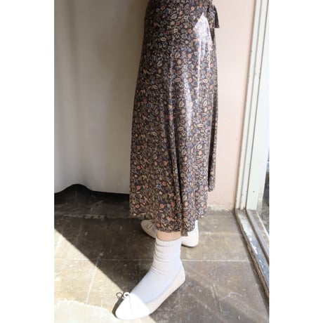 brown botanical one-piece