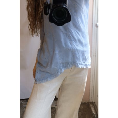 blue design blouse