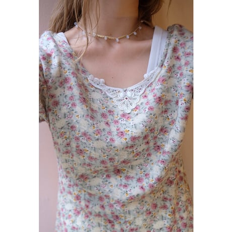 green flower one-piece