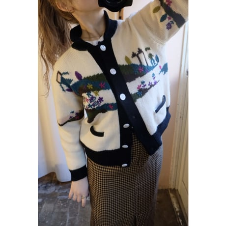 design knit cardigan