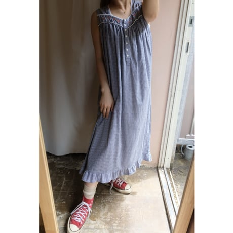 gingham check one-piece