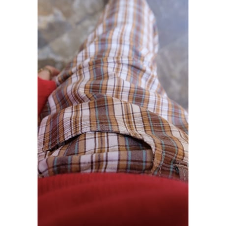 brown tartan check  pants