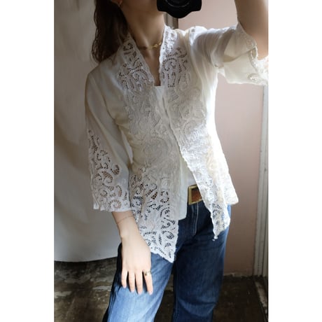 vintage white blouse