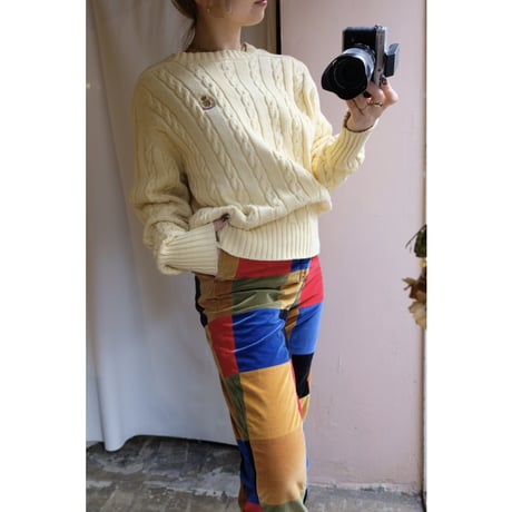 colorful patchwork pants