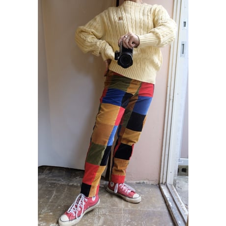 colorful patchwork pants