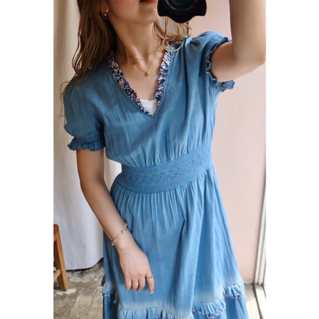 blue one-piece