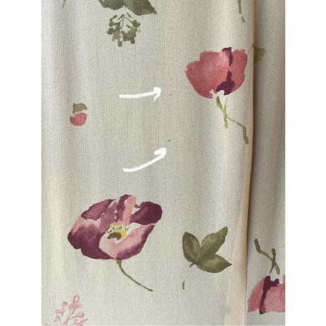 beige flower one-piece