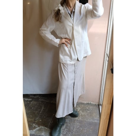 beige silk one-piece