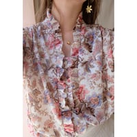 flower frill blouse