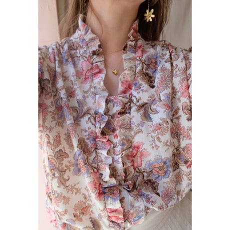 flower frill blouse