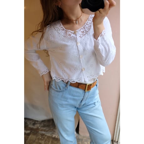 white lace blouse