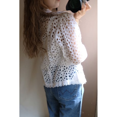flower dot blouse