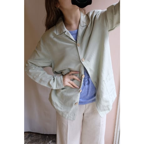 mint green jacket