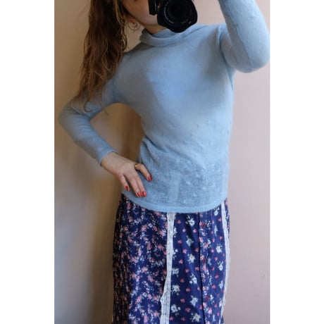 light blue knit