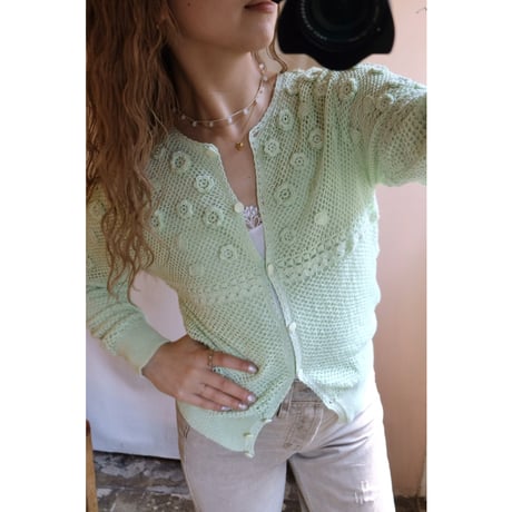 melon crochet cardigan