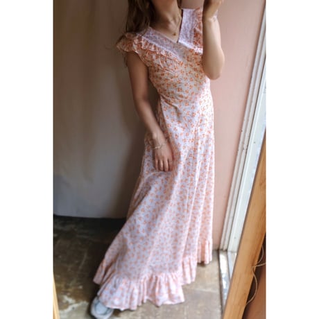 orange flower one-piece
