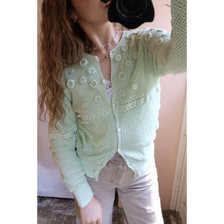 melon crochet cardigan