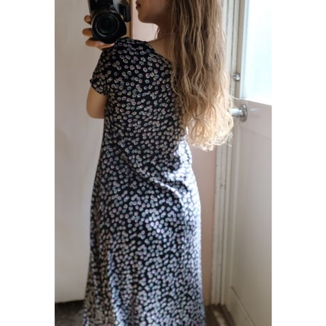 black flower one-piece
