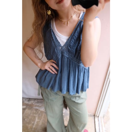 dusty blue tank top