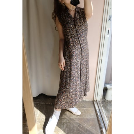 brown botanical one-piece