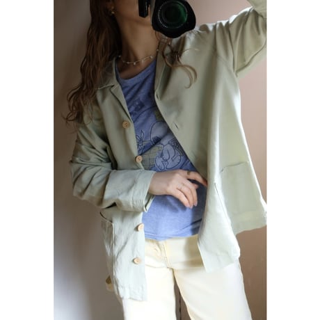 mint green jacket