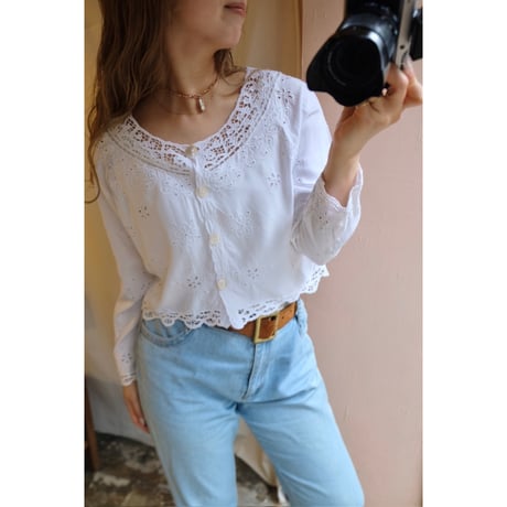white lace blouse