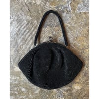 black beads hand bag