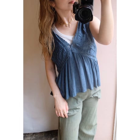 dusty blue tank top