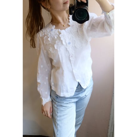 flower dot blouse