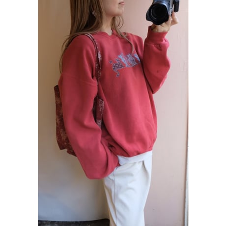 vintage red cat sweat