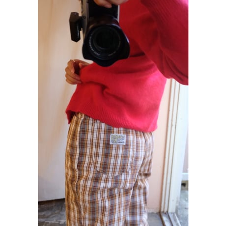 brown tartan check  pants