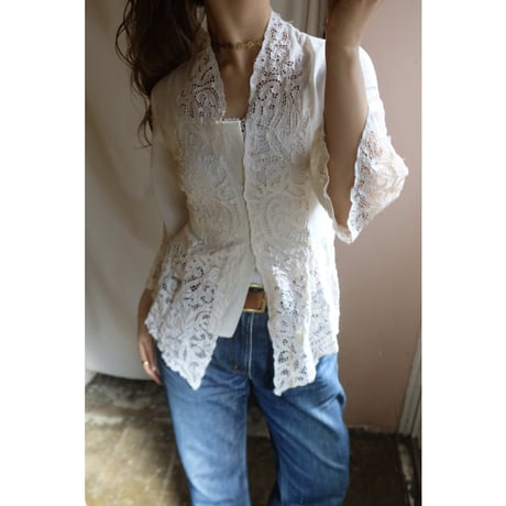 vintage white blouse